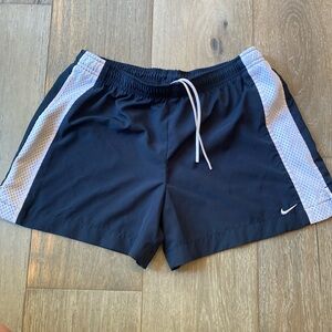 Nike Navy and White Shorts Size S